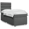 Maison Exclusive - Bettlattenrost mit Matratze Dunkelgrau 100x200cm Stoff