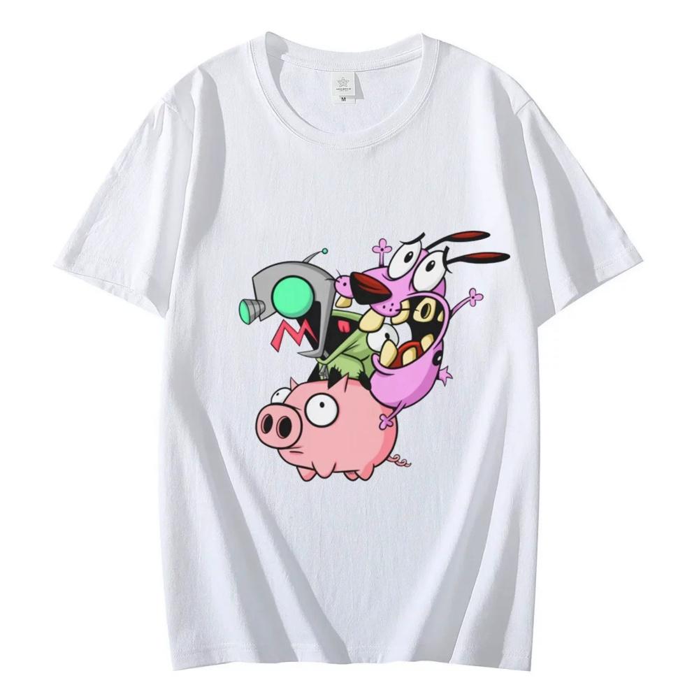 Tricou Casual de Vară cu Model Amuzant Invader Zim pentru Unisex și Femei Modă de Vară Tricouri Harajuku Topuri