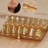 1 Stück 18K Gold Plated Edelstahl Runder Kreis Ohrringe für Damen Teenager Kubik Zirkonia Stern Blatt Creolen Piercing Schmuck