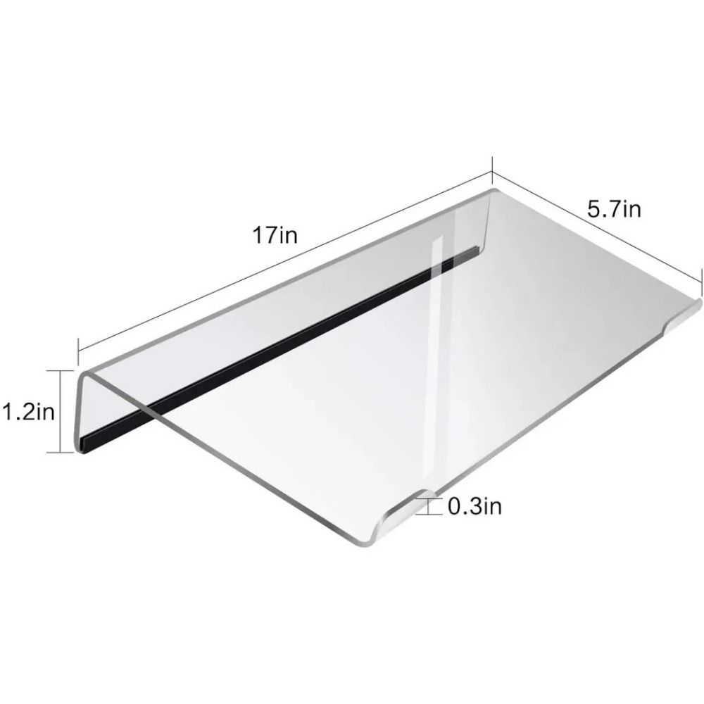 Clear Acrylic Keyboard Stand Tilted Mutli-Purpose Computer Keyboard Holder Silicone Anti-Slip Case Durable Keyboard Tray School
