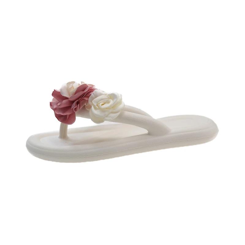 Summer Flat Shoes for Women Fashion Flower Women's Casual EVA Slippers New Outdoor Slip On Light Women's Platform Flip Flops