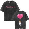 Vintage Washed Ed Sheeran Loop Tour Australia and New Zealand  Tour Merch T Shirts Men Women Fashion Loose Tshirt Fans Gift