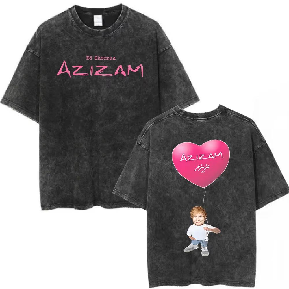 Vintage Washed Ed Sheeran Loop Tour Australia and New Zealand Tour Merch T Shirts Men Women Fashion Loose Tshirt Fans Gift