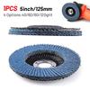 1pcs 125mm Metal Sanding Flap Discs Angle Grinder Wheels 40/ 60/80/120grit Flap Sanding Disc Angle Grinder Grinding Wheel