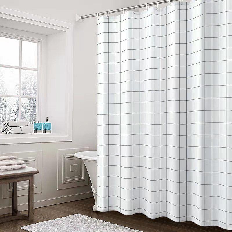 Thickened Partition For Bathroom Waterproof Shower Curtain No Need To Drill Holes