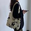 Chinese Style Retro Tote Bag for Women New Style Embroidered Butterfly Lace Bag Casual Canvas Bag Literary Student Shoulder Bag