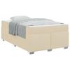 Bed Frame with Mattress Cream 120 X 190 Cm Fabric