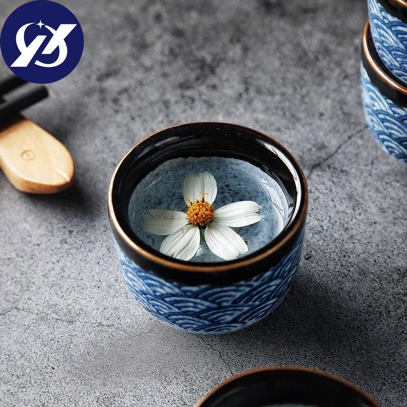 Japanese Simple Sake Wine Cups Ceramic Vintage Wine Bottle Flagon Liquor Spirits Mug Household Drinkware Bar Set