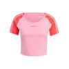 Originals Trefoil Logo Print Color Block Short Tee Women Tops Pink IT8153