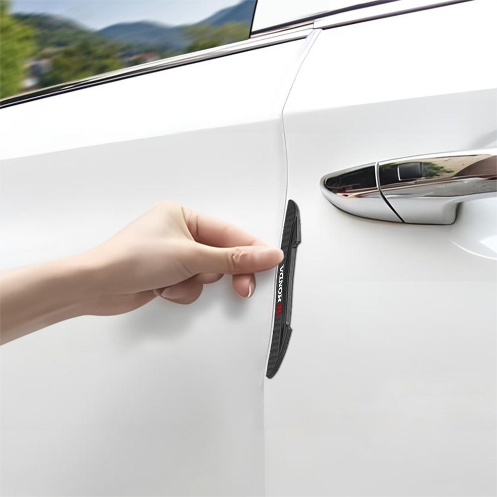 4Pcs Car Door Anti-collision Strips Bumper Protector Sticker For Honda Hrv Jazz City Fit Accord Odyssey Civic Mugen Power Typer