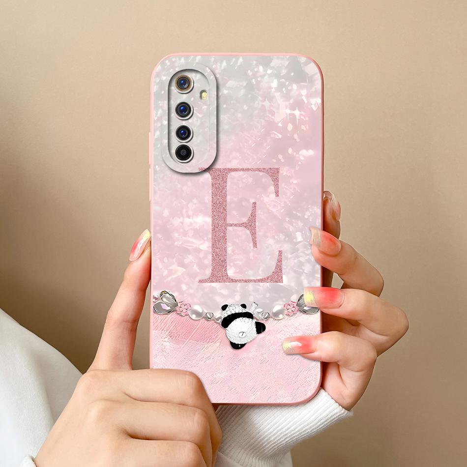 For Realme 6 Pro 6i 6S Phone Case Cute Letters Soft Full Protection Texture Silicone Back Cover For Realme6 Shockproof Housing