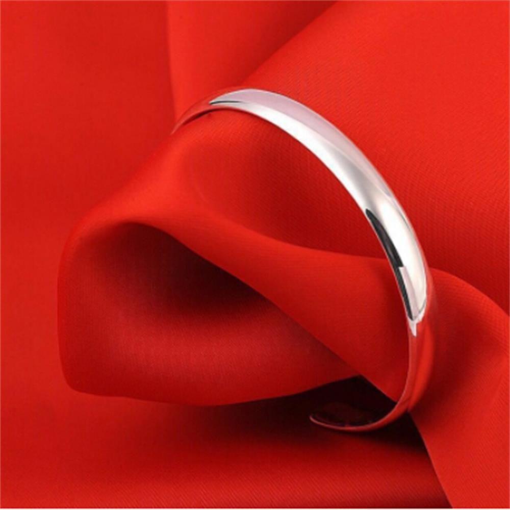 Valentines Gift Charm Wedding Fashion Jewelry Adjustable Open Mouth Bracelet Silver Bangle