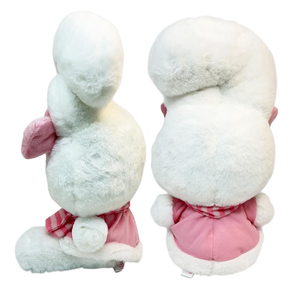 Esther Bunny Holiday Scarf Big Plush Toy, Approx. 35cm, Mascot, Oshikatsu (Cream Bunny (White))