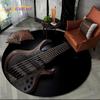 3D Electric Guitar Classical Guitar Music Round Carpet Rug for Living Room Bedroom Child Decor,Pet Area Rug Non-slip Floor Mat
