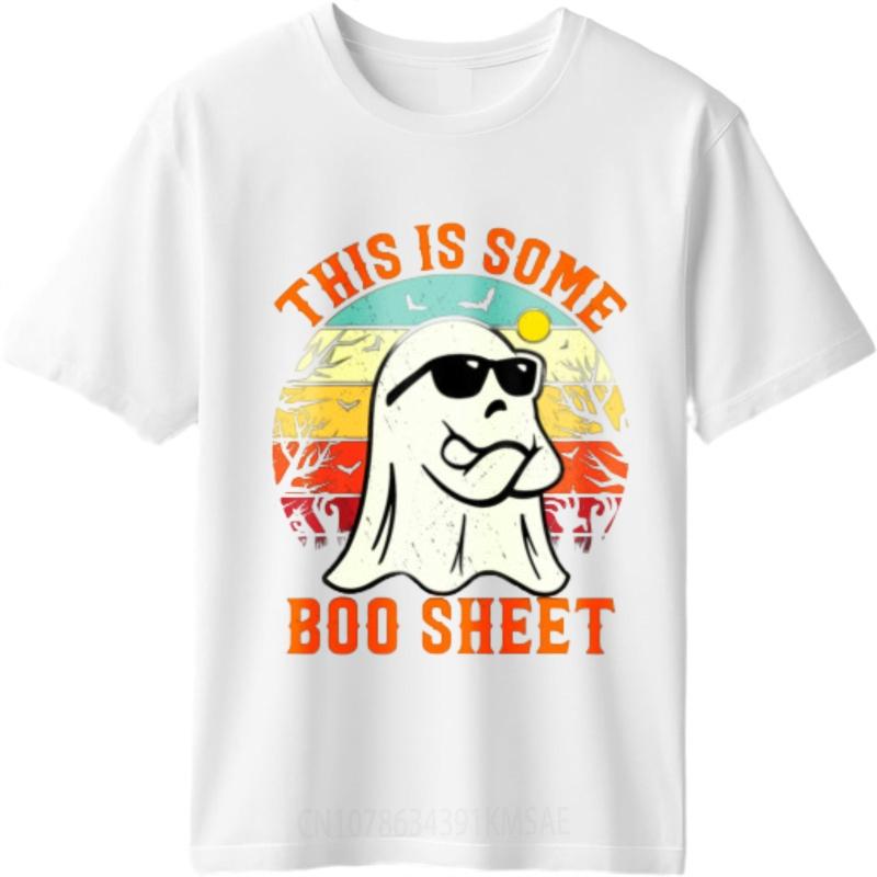 Short Sleeve Shirt Breathable Men Round Neck Tshirt Oversized This Is Some Boo Sheet Ghost Sunset Comfort For Man Tshirt