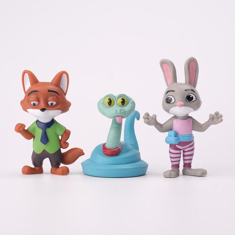 12 stk/sett Zootopia 2 Dyr Actionfigur Leketøy Judy Nick Rev Figur Pvc Skrivebordsdekorasjon Modell Dukke Leketøy Fans Gave