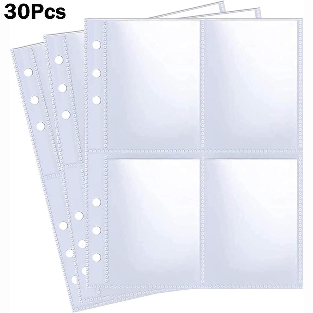 Multi-Pockets Photocard Binder 6 Ring Inner Page Binder Pages Photo Album Sleeves