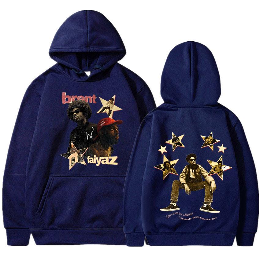 Ο ράπερ Brent Faiyaz Hoodie Μουσικό άλμπουμ τύπωμα μακρυμάνικο φούτερ Hip hop Vintage Streetwear Unisex Gothic Oversized πουλόβερ