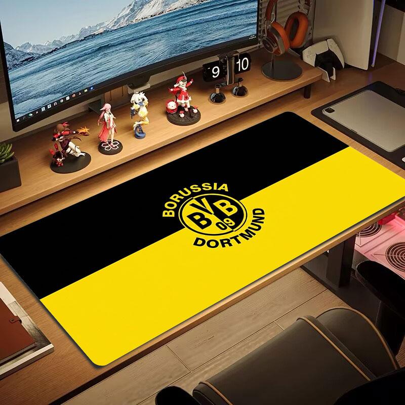 Borussia Large Size Mouse Pad Large Gaming Table Cushion Non-slip Laptop Tablet Big Mousepad XXL Mat Mini PC Playmat With Lock Edge