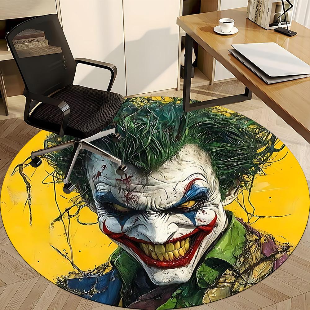 1 Stück Joker Clown Büro Runder Teppich, Unter Bürostühlen Schlafzimmer Wohnzimmer Heimdekoration, Raumdeko, In Verschiedenen Größen Erhältlich