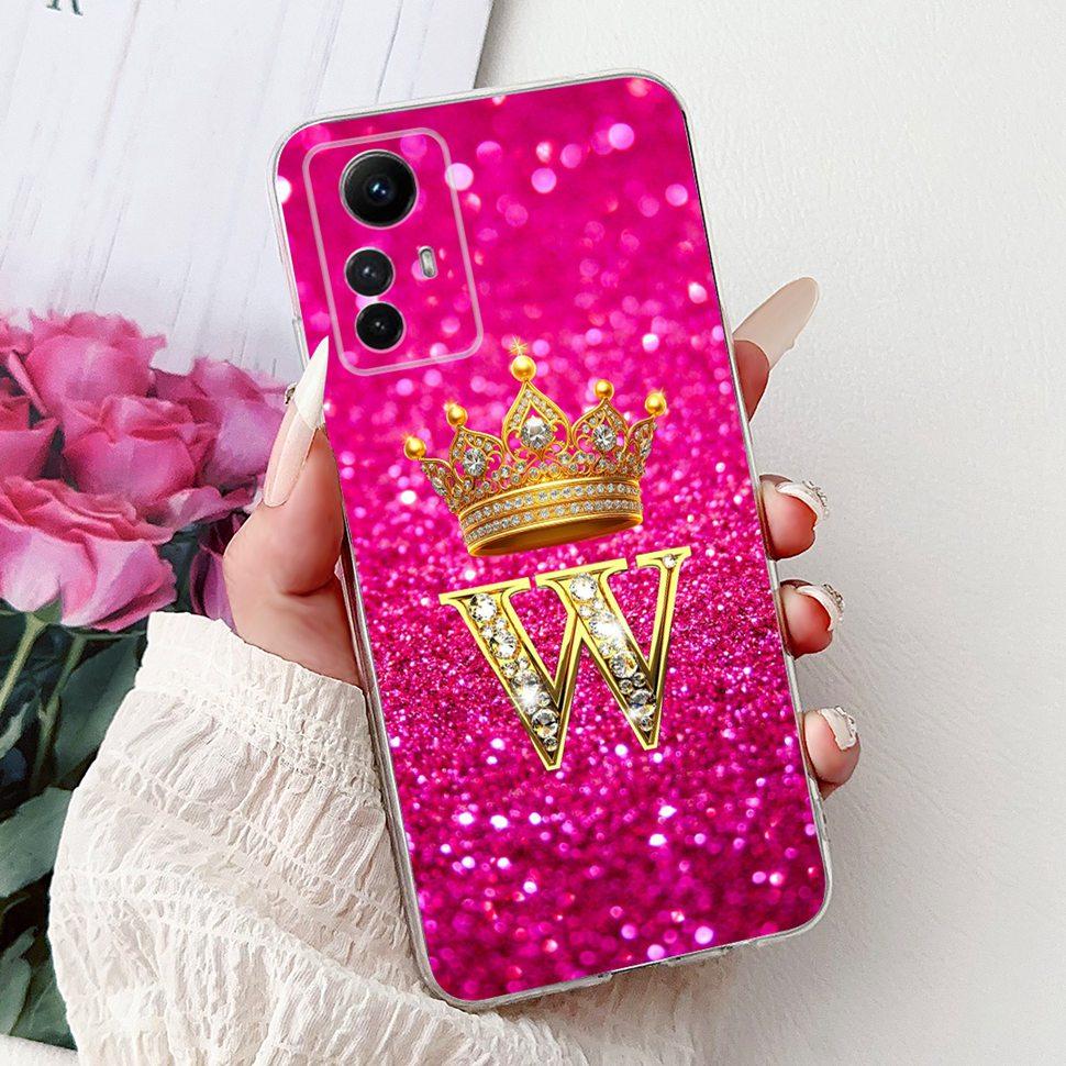Capa Fofa com Letras do ABC Para Xiaomi Redmi Note 12S Capa de Telefone de Silicone Macio Para Redmi Note 12S Note12S 2023 Capas Fundas