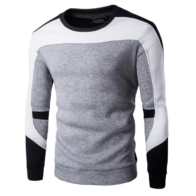 Men's Thickened Round Collar Pullover Baseball Jersey Youth Long Sleeve Sweatshirt