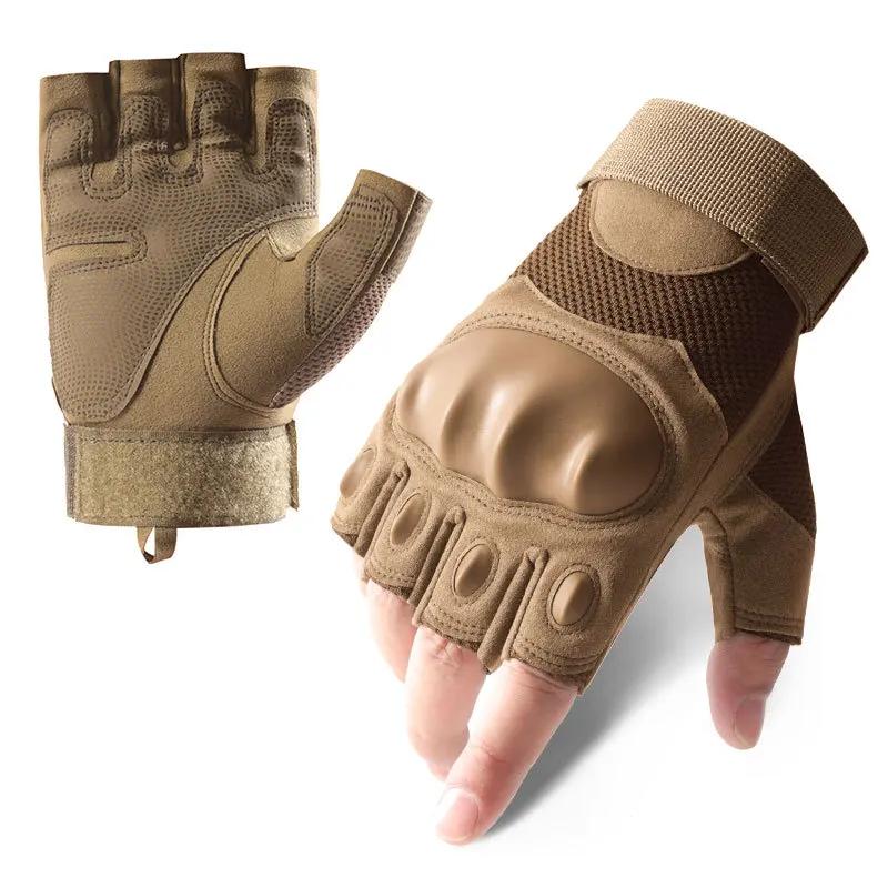 Tactical Gloves Men's Half-finger Outside Mountaineering Shielding Wear-resistant Fitness Road Travel and Cycling Gloves Practical Use