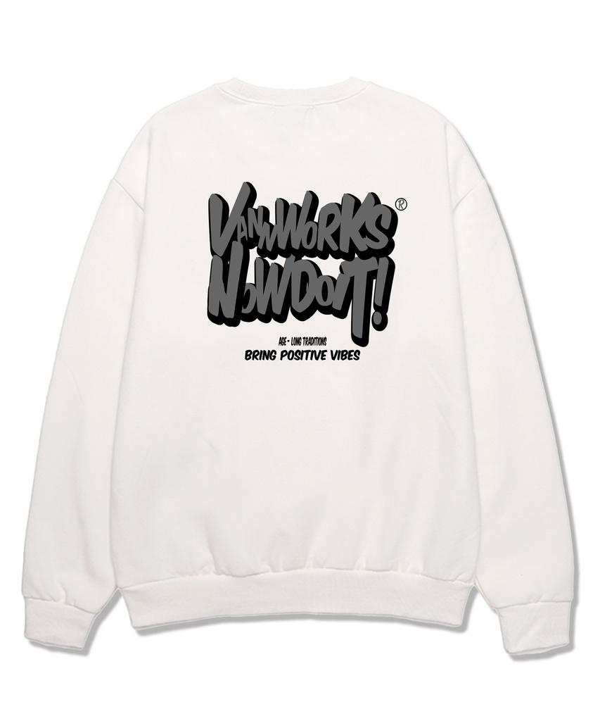 VANNWORKS Bring Now Oversized Sweatshirt (Vls0087) White