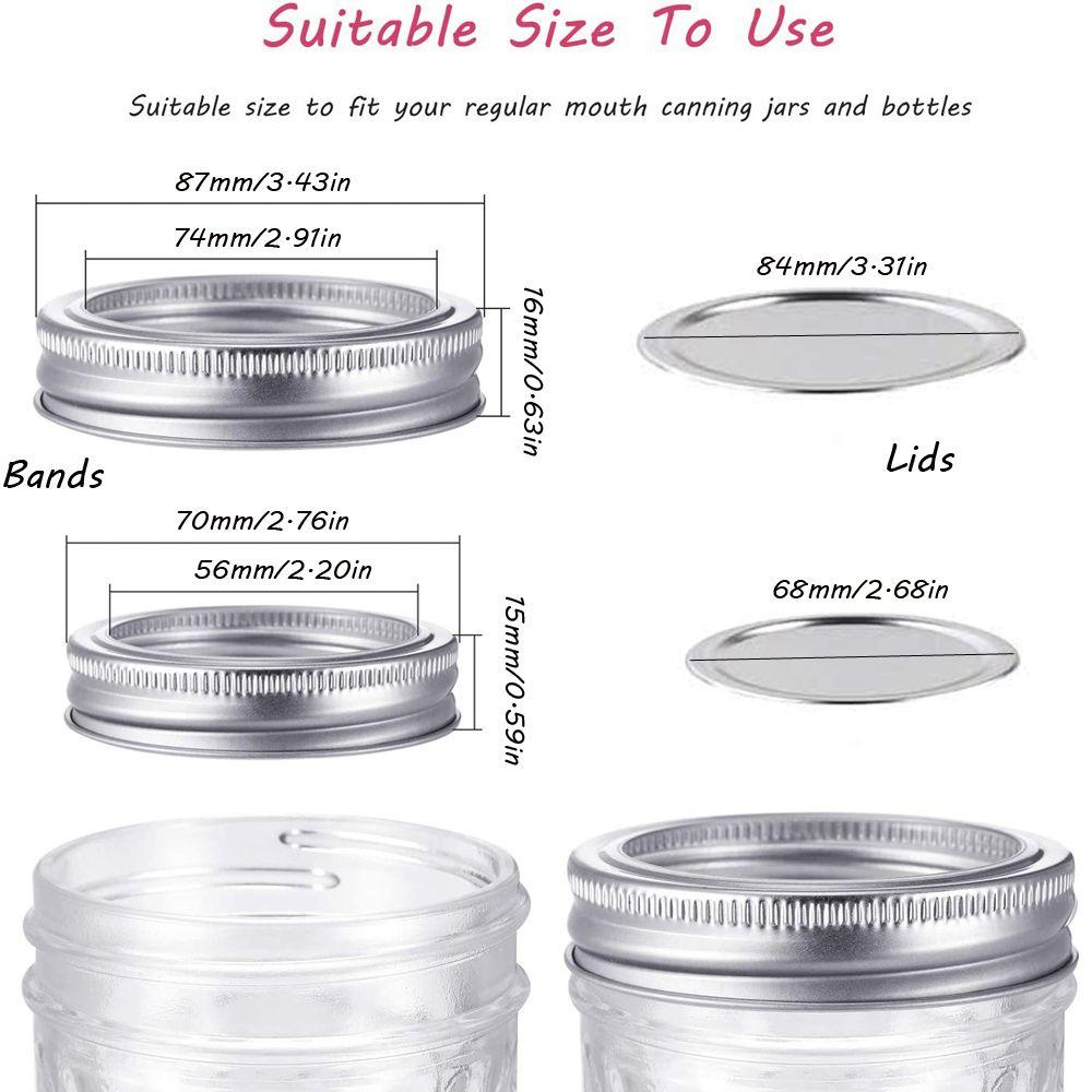 Leak-Proof Bottles Lid Tinplate Wide Mouth Canning Lids Storage Bands Mason Jar Lid Jar Caps