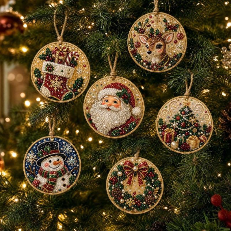 Süßes Styling DIY Perlen Diamantmalerei Set DIY Weihnachts Holz-Outfit