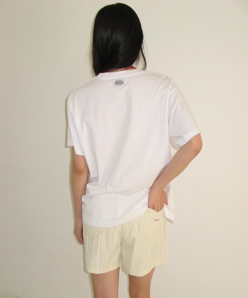 RONRON Vintage Grape Basic Fit T Shirt White