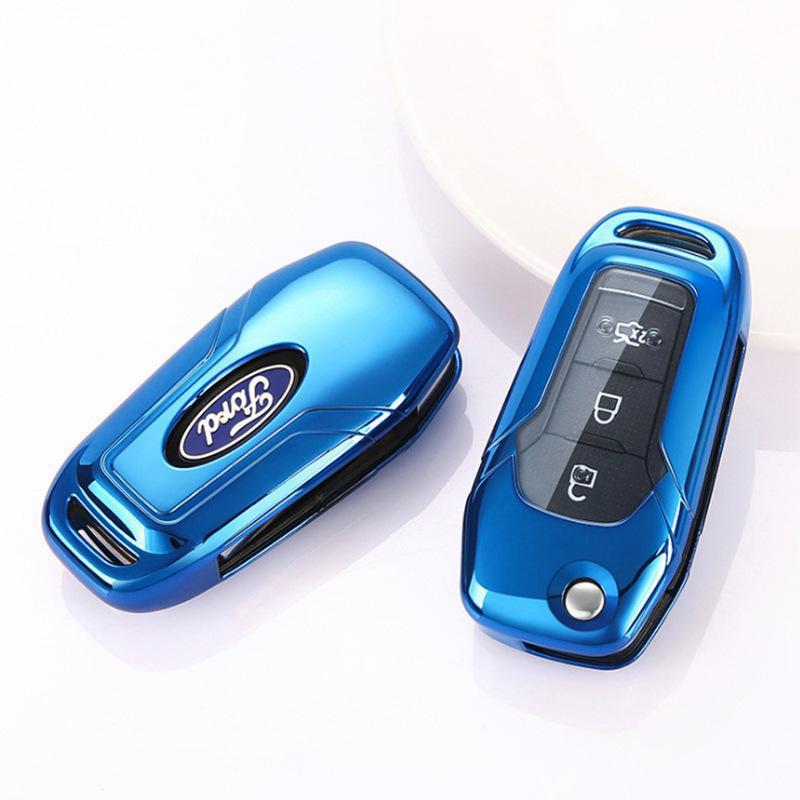 Custom Soft Silicone Car Key Cover for Ford Mondeo and Focus - Enhanced Vehicle Key Protection