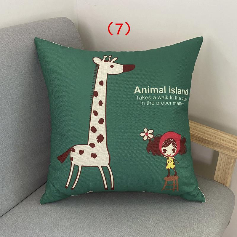 Throwing Pillow Cartoon Cushion, Home Sofa, Seating Chair, Linen Pillow with Core, Modern and Minimalist Style with Core
