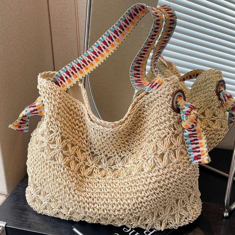 Lazy Straw Bag Season Neue All-in-One-Einkaufstasche für Pendler am Meer, Urlaub, Strandtasche