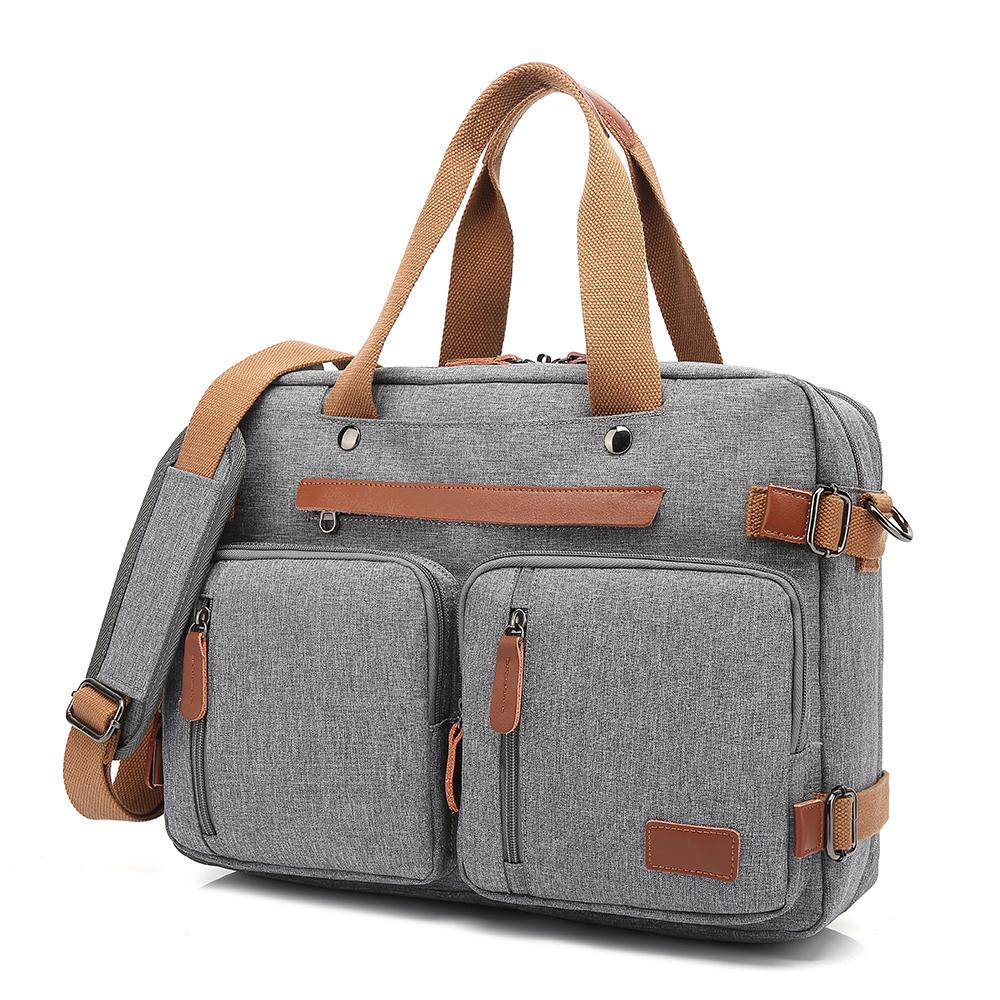 Men Backpack Cool Bell Multifunctional Backpack &Shoulder Bag& Messenger Bag& Handbag For 15.6/17.3 Inch Laptop Nylon Black/Gray/Blue 10001