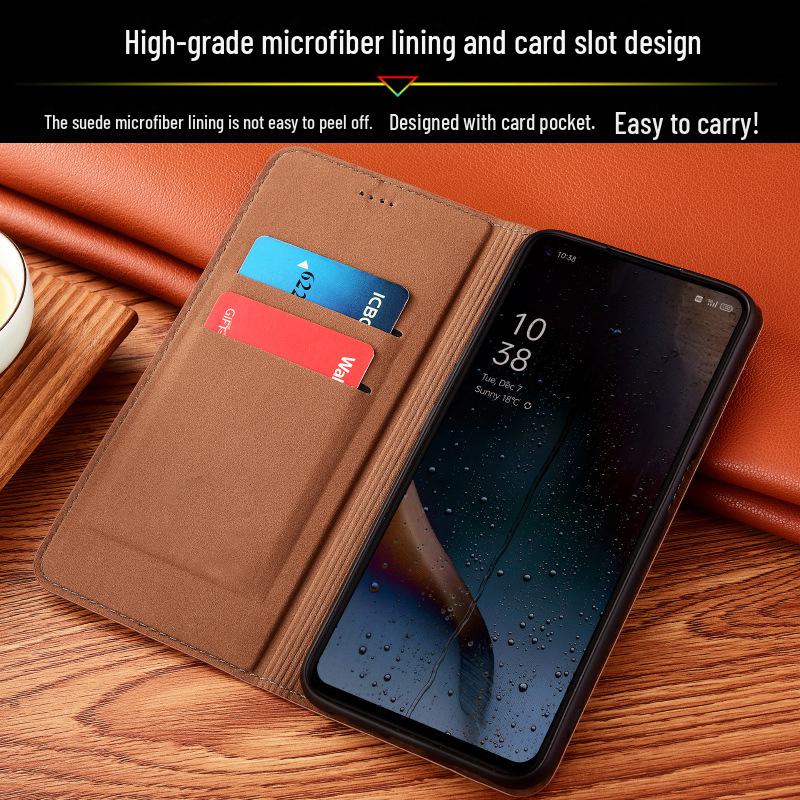 ZTE Axon 50 Ultra Supreme Edition Genuine Leather Flip Cover for Axon 41 and 30 Pro