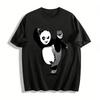 Kung Fu Panda Funny Kick Print Casual T-Shirt Unisex Trendy Top Pure Cotton T-shirt