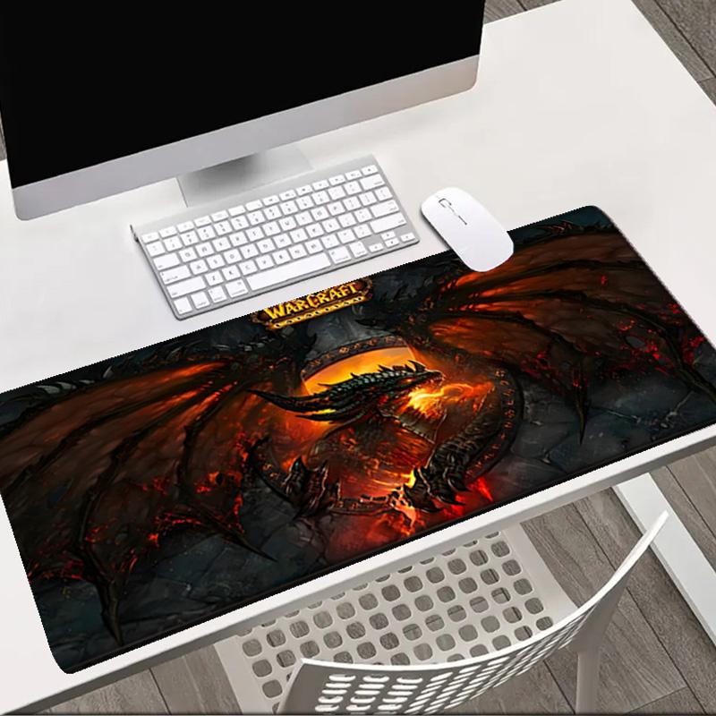 Dragon's Fiery Warcraft Game   Mouse Pad Office Desk Mat, Gaming Mouse Pad Mousepad, Keyboard pad,Heavy-Duty Non-Slip Rubber Backing, Gift