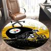 Pittsburgh Steelers Helm, NFL Team Gear Stoelmat Ronde Vloerkleed Kantoortapijt, Antislip, Geschikt voor Woonkamers, Slaapkamers Decoratie.1205427a
