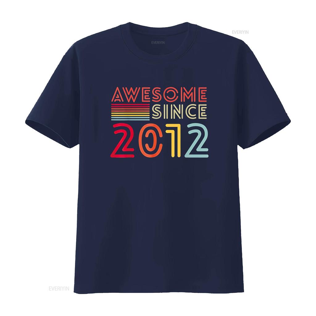 12yr BDay Son Boy Funny 2012 12th for 12 Year Old Birthday T Shirt Vintage Washed Stylish Stretched Slightly Streetwear Graphic