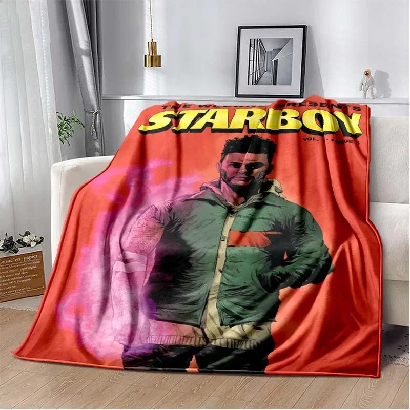 The Weeknd Plush Flannel Blanket Manta for The Singer The Weeknd Soft Throw Blanket for Sofa Cover Bedspread Office