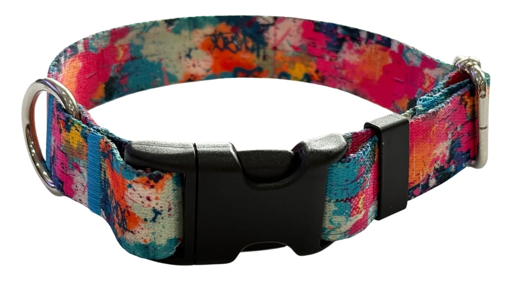 Dog Collar 2.5 Cm with Buckle Adjustable StreetArt Fasten Dog Collar 2.5 Cm with Buckle Adjustable StreetArt Fasten S: 26-35cm