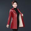 Lederjacke für Damen von 40 bis 60 Jahren, Slim Fit, modisch, für mittleres und älteres Alter, Jacke und Oberteil