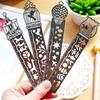 Hollow Out Metal Bookmark with Scale Dual Measure Ruler Stationery School Office Supply