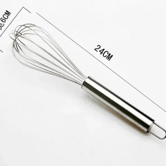 6-10-12 Inch Manual Egg Beater Stainless Whisk Kitchen Wire Balloon Whisk Milk Egg Beater Egg Mixing Mixer Tools