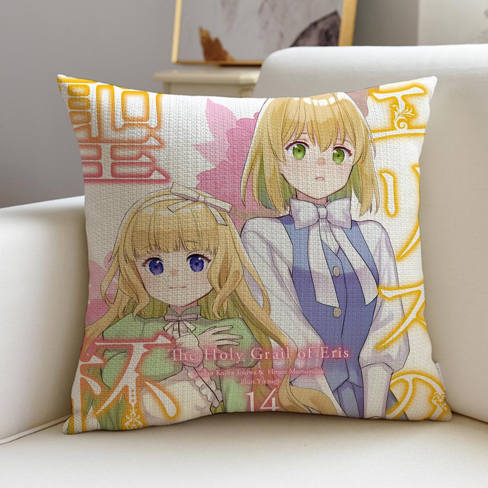 TThe Holy Grail of ErisS Cushion Cover Breathable and Skinfriendly Linen Pillowcase Square Removable and Washable Cushion