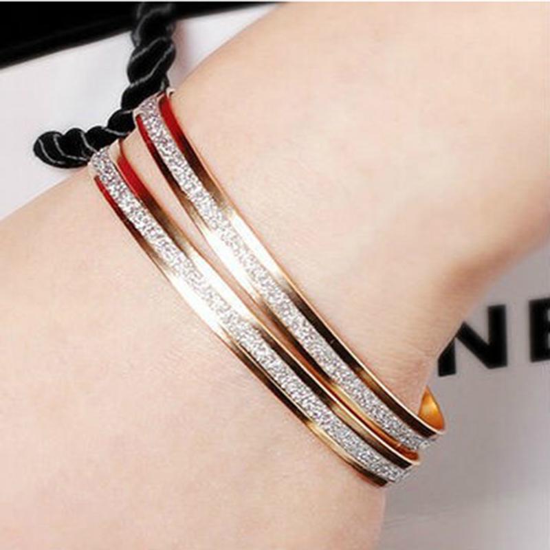 Fashion Elegant Frosted Hoop Bracelet Women's Jewelry Accessories Bangle