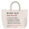 Beach Bag - PLANETEE - Romuald - Rope Handle - Large Size - Personalized