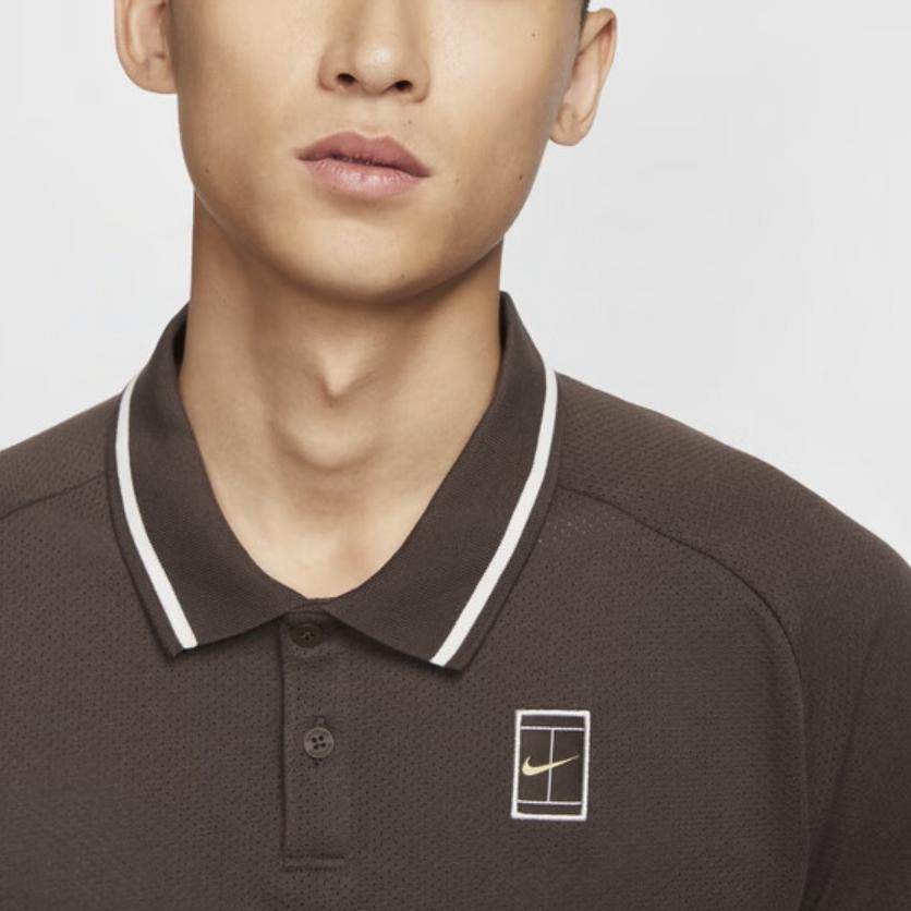 Nike Heritage Logo Pullover Short Sleeve Tennis Breathable Polo Shirt Men Polo Shirts Baroque-Brown FQ2102-237
