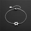 Mens Star of David Bracelet Titanium Steel Jewish Symbols Bracelet Men's Religious Amulets Jewelry Gifts